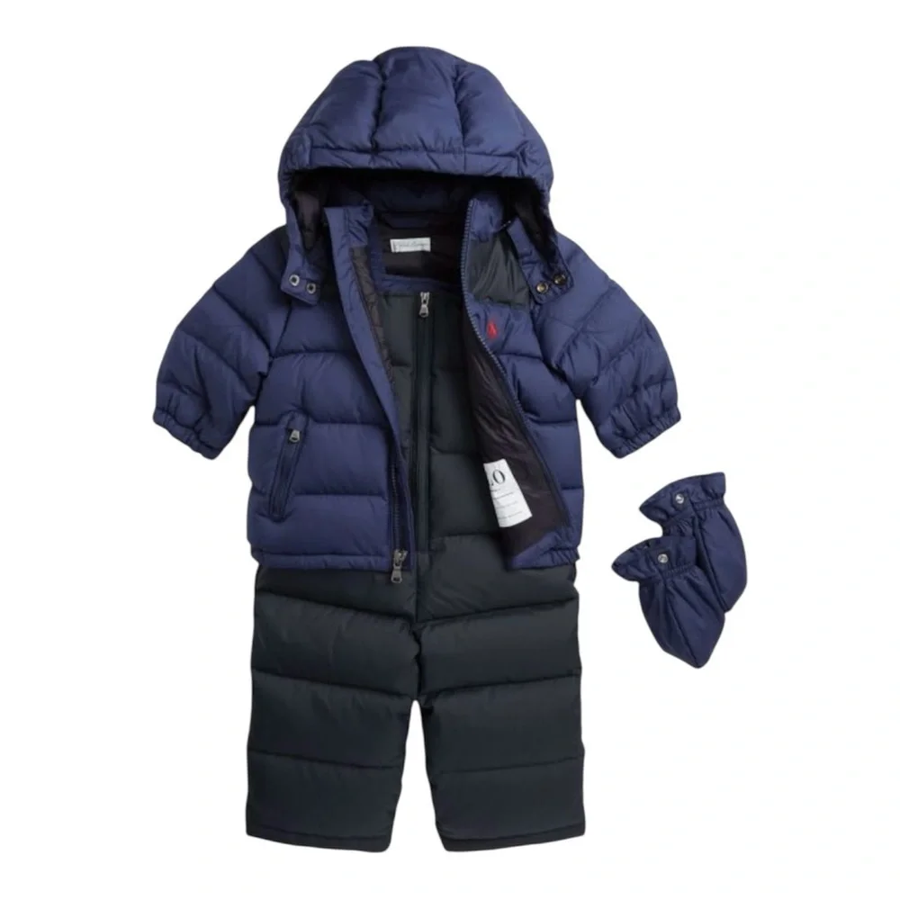 POLO RALPH LAUREN Baby Boy's 3-Piece Hoodie, Shortall & Jacket Set